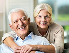 older couple smiling together