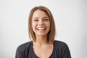 woman with white smile