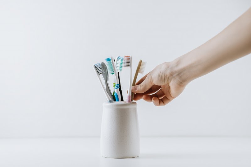 Variety of toothbrushes