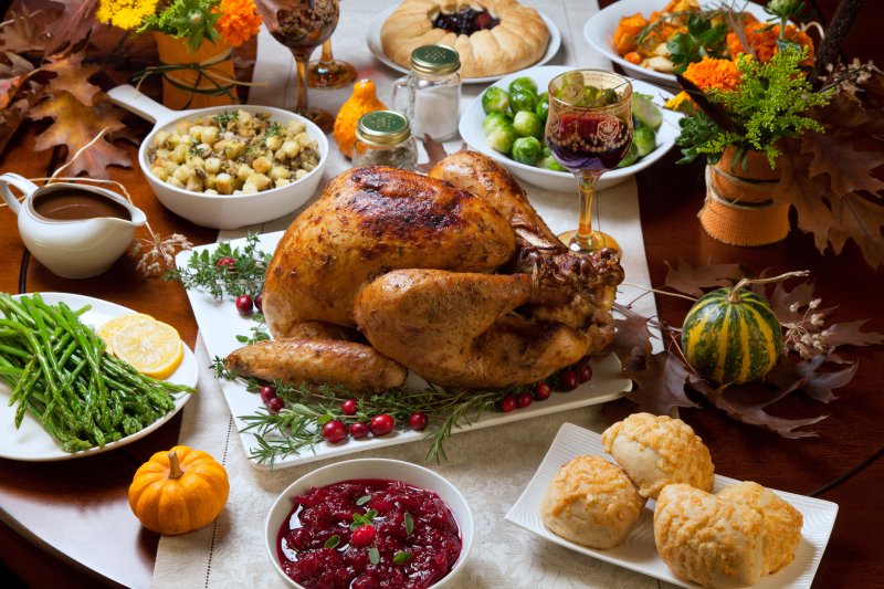 thanksgiving dinner on table