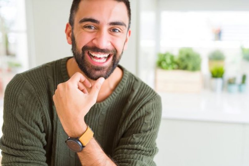 person with strong immune system smiling